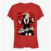 Brand new 🥰 Disney Cruella Cruel Laughter Girls T-Shirt Hot Topic Exclusive 🤩
