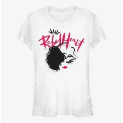Buy 👍 Disney Cruella Rebel Heart Girls T-Shirt Hot Topic Exclusive ✨