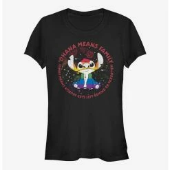 Cheapest 🤩 Disney Stitch Ohana Means Family Rainbow Pride T-Shirt 🤩