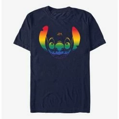 Buy ⌛ Disney Stitch Face Rainbow Pride T-Shirt ⌛