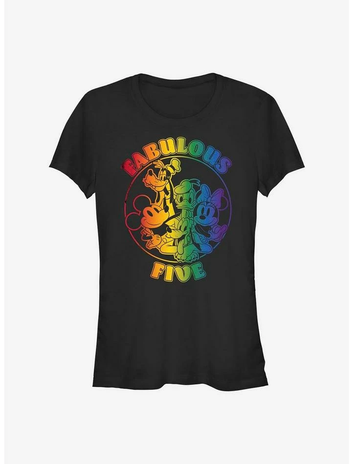 Wholesale ⌛ Disney Mickey Mouse Fabulous Five Rainbow T-Shirt ✔️ 1 Wholesale ⌛ Disney Mickey Mouse Fabulous Five Rainbow T-Shirt ✔️
