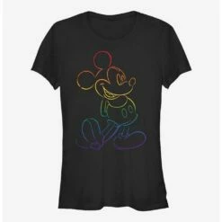 Outlet ✨ Disney Mickey Mouse Outline Rainbow Pride T-Shirt 🌟