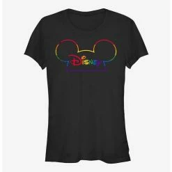 New 😍 Disney Mickey Mouse Rainbow Pride Mouse Ears T-Shirt ⌛