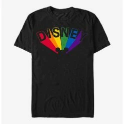 Deals ⭐ Disney Mickey Mouse Logo Prism Rainbow Ears T-Shirt 🤩