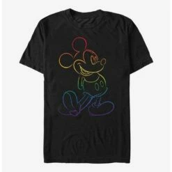 Hot Sale 👏 Disney Mickey Mouse Outline Rainbow Pride T-Shirt ✨