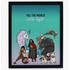 Outlet 🔥 Disney Raya Fill The World Framed Wall Decor 🔔