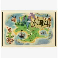 Brand new 😍 Disney Peter Pan Never Land Map Wood Wall Decor 🔥