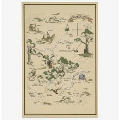 Best deal β€οΈ Disney Winnie The Pooh Map Wood Wall Decor β¨