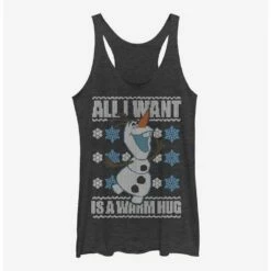 Deals ❤️ Disney Frozen Warm Hug Ugly Sweater 🥰 Girls Tank 🛒