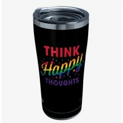 Best Pirce ⭐ Disney Think Happy Thoughts Rainbow 20oz Stainless Steel Tumbler With Lid ✨