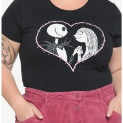 Best Pirce βοΈ The Nightmare Before Christmas Jack & Sally π Girls T-Shirt Plus Size βοΈ