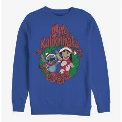 Hot Sale 😍 Disney Lilo & Stitch Mele Kalikimaka Crew Sweatshirt 💯