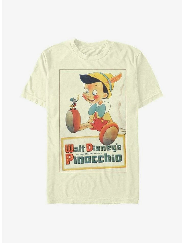 Buy 😉 Disney Pinocchio Vintage Poster T-Shirt ⭐ 3 Buy 😉 Disney Pinocchio Vintage Poster T-Shirt ⭐ - Image 3