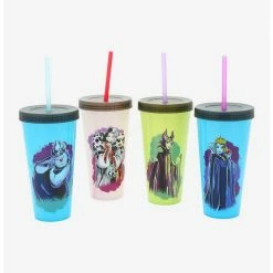 Top 10 ✨ Disney Villains Color-Changing Acrylic Travel Cup Set 😉