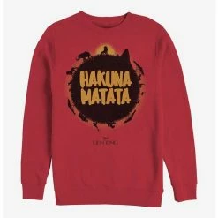 Buy 🧨 Disney The Lion King Live Action Hakuna Matata Sun Crew Sweatshirt 😀