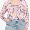 Brand new 💯 Disney Tangled Pascal Floral Tie-Front Girls Cardigan Plus Size 🥰