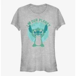 Outlet ❤️ Disney Lilo & Stitch I Heart Our Planet Girls T-Shirt ✨