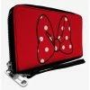 Buy 👍 Disney Minnie Mouse Polka Dot Bow Zip Around Wallet ⌛