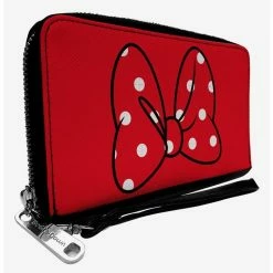 Buy 👍 Disney Minnie Mouse Polka Dot Bow Zip Around Wallet ⌛