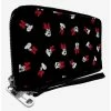 Outlet 🌟 Disney Minnie Mouse Toss Print Zip Around Wallet 👏