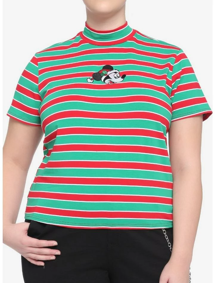 Deals ❤️ Disney Holiday Stripe Mock Neck Girls T-Shirt Plus Size ✨ 1 Deals ❤️ Disney Holiday Stripe Mock Neck Girls T-Shirt Plus Size ✨