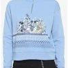 Best Pirce 🎁 Disney Holiday Hanukkah Half-Zip Girls Crop Pullover ❤️