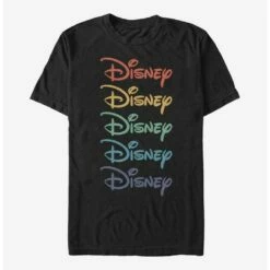 Top 10 🤩 Disney Rainbow Stacked T-Shirt ❤️