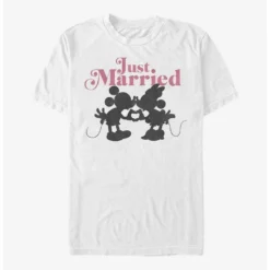 Budget 🤩 Disney Mickey Mouse Just Married T-Shirt ⭐