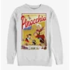 Cheapest ❤️ Disney Pinocchio Storybook Poster Crew Sweatshirt ❤️