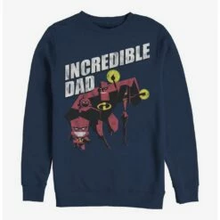 Promo 🌟 Disney Pixar The Incredibles Credible Father Crew Sweatshirt ✔️