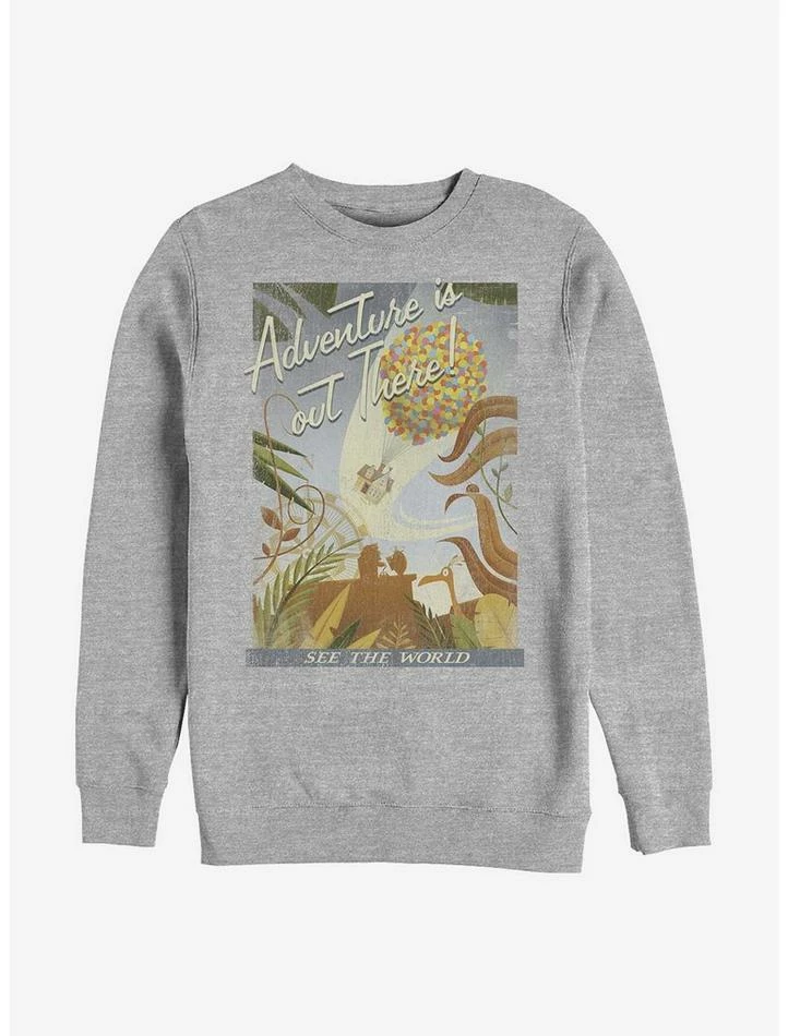 New ✨ Disney Pixar Up Travel Poster Crew Sweatshirt 🥰 1 New ✨ Disney Pixar Up Travel Poster Crew Sweatshirt 🥰