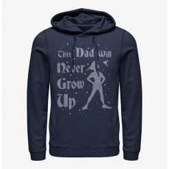 Hot Sale 🌟 Disney Peter Pan This Dad Will Never Grow Up Hoodie 👍