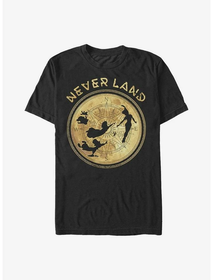 Best deal 😀 Disney Peter Pan Compass To Neverland T-Shirt ✨ 1 Best deal 😀 Disney Peter Pan Compass To Neverland T-Shirt ✨