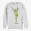 Outlet ⌛ Disney Tink Watercolor Crew Sweatshirt 👍