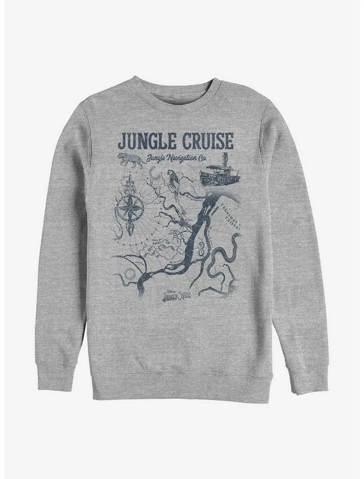 Outlet 👍 Disney Jungle Cruise Jungle Map Crew Sweatshirt ✔️ 1 Outlet 👍 Disney Jungle Cruise Jungle Map Crew Sweatshirt ✔️