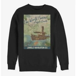 Outlet 🛒 Disney Jungle Cruise Vintage Poster Crew Sweatshirt 😉