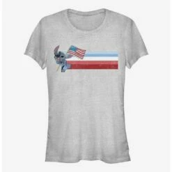 Cheap 🔔 Disney Lilo & Stitch Flag Stitch Girls T-Shirt 🌟