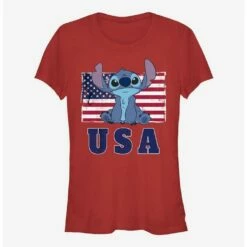 Coupon 🎉 Disney Lilo & Stitch 'Merica Stitch Girls T-Shirt 🔔