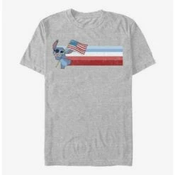 Budget 🔥 Disney Lilo & Stitch Flag Stitch T-Shirt ⌛