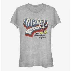 New ⭐ Disney Mickey Mouse 1928 An American Legend ❤️ Girls T-Shirt 🌟