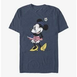 Discount ❤️ Disney Minnie Mouse Vintage U.S. Flag T-Shirt ⭐