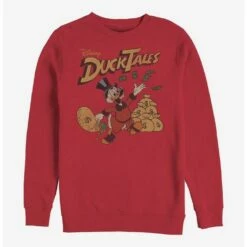 Promo 😍 Disney Ducktales Scrooge Throwing Dollars Crew Sweatshirt ✨