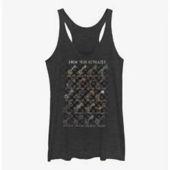 Best Sale 🔔 Disney Kingdom Hearts Keyblades Chart Girls Tank ✔️