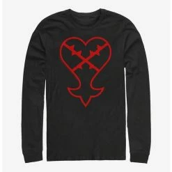 Flash Sale 🤩 Disney Kingdom Hearts Heartless Symbol Long-Sleeve T-Shirt 🥰