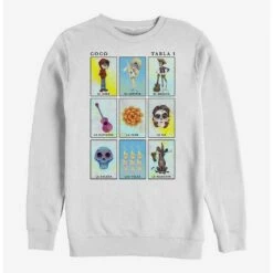 Promo 😀 Disney Pixar Coco Card Art Crew Sweatshirt 🎁