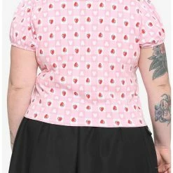 Discount ⭐ Her Universe Disney Minnie Mouse Strawberry Gingham 😍 Girls Top Plus Size ⌛ -Dressup Outfits Shop 16400071 av2