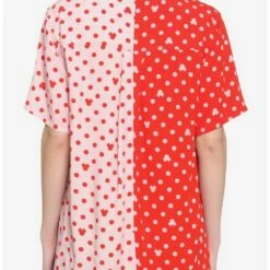 New 🔔 Her Universe Disney Minnie Mouse Polka Dot Split Girls Woven Button-Up 😀 -Dressup Outfits Shop 16403147 av2