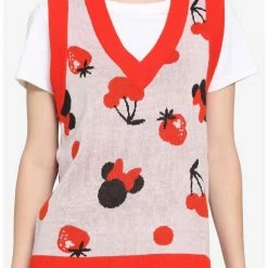 Best Pirce 👏 Her Universe Disney Minnie Mouse Fruit Girls Sweater Vest 🎁