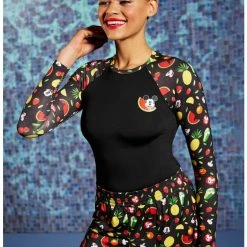 Best Sale 🤩 Disney Mickey Mouse Fruit Girls Rash Guard ✔️
