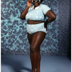 Discount 🛒 Disney Alice In Wonderland Icons High-Waisted Swim Bottoms Plus Size ❤️ -Dressup Outfits Shop 16498375 av3